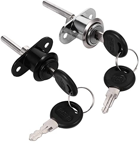 Operitacx 2pcs File Cabinet Lock Drawer Locks Security for Home Office Desk Use Keys Included Random Style