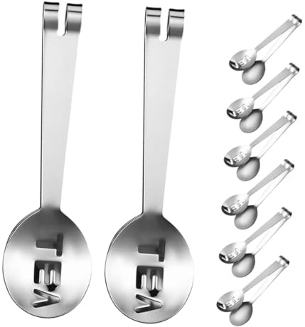 Garneck 8pièces Presse-sachets De Thé Acier Inoxydable Pince à Sachets De Thé Pour Préparer Cuillère à De Outil à Pratique