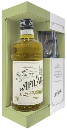 El Afilador - Licor de Hierbas - Botella 700 ml + Vaso de Regalo - Auténtico Orujo Gallego - 30% vol - Ideal para Regalo
