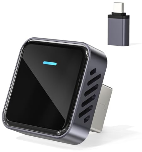 Gatatol Nano Wireless CarPlay Adapter for Apple iPhone, Convert Wired CarPlay to Wireless, Stable Control & No Delay Latency with USB-A to USB-C Adapter