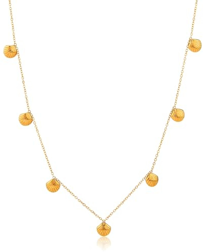 AUMIRELLE Goldkette Damen, 2er Layering Ketten Set aus Edelstahl, vergoldet, wasserfest & verstellbar – elegantes Geschenk für Frauen