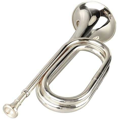 Sonew Anfänger -Trompete mit Militärischem Design und Messingkonstruktion - Leicht zu Spielen C Schlüssel Trompete mit Mundstück, Silberner Finish (SILVER)