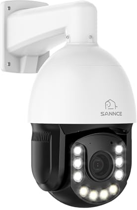 SANNCE 4K PTZ PoE Überwachungskamera Aussen, 20X Zoom, Auto-Tracking