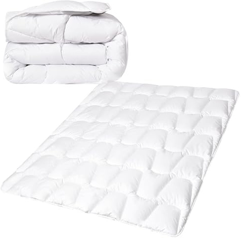 sei Design Premium Bettdecke 200x220 cm Steppdecke SWAN de Luxe mit daunenähnlicher Füllstruktur – Sommer – Bezug 100% Baumwolle | leichte Decke mit hoher Wärmehaltung