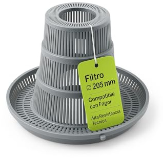 CubetasGastronorm ® Filtro Lavavajillas Profesional Industrial Repuesto Aspiración Compatible Fagor FI-30 FI-48 FI-50 FI-80 Hostelería Cocina Diámetro 205mm Altura 140mm Alta Durabilidad Plástico