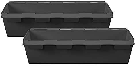 ARTECSIS Paletten Blumenkasten 2er Set Anthrazit Pflanzkasten Einsatz Europalette 37cm