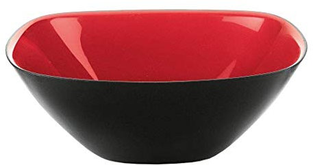 Guzzini Vintage Plus Contenitore Bicolore M, 25 x 25 x 10 cm, Rosso (Red/Black)