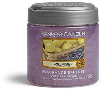 Yankee Candle Fragrance Spheres Air Freshener, Up to 30 Days of Fragrance, Lemon Lavender,7.4cm x 8cm