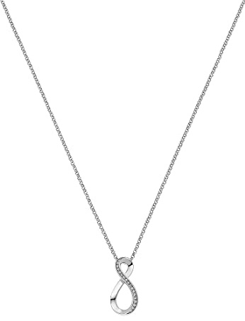 JETTE Damen-Kette 925er Silber rhodiniert 20 Zirkonia