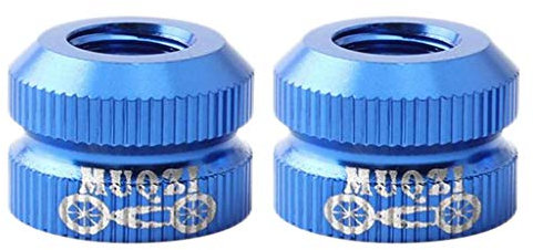 Fahrrad-Ventilmutter aus Aluminiumlegierung, leicht und langlebig, Fahrrad-Reifen-Innenschlauch-Ventilmutter – MTB Rennrad Ausrüstung – 4 Farben blau