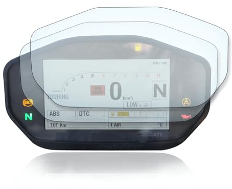 Moto Screenies Pellicola protettiva per tachimetro adatta per Ducati Monster 797 821 1200 / Hypermotard 9509H Nano Glas Technologie