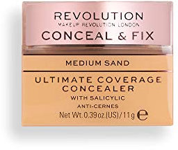 Makeup Revolution, Conceal & Fix, Ultimate Coverage, Concealer, Medium Sand, 11g