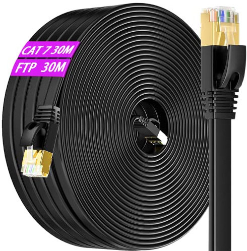 Lan Kabel Cat 6 5 Meter, Verlegekabel 5m Netzwerkkabel Schwarz Outdoor Außenbereich Installationskabel Wasserdicht Patchkabel Ethernet Kabel FTP 23AWG Geschirmt Rj45 Gigabit Internet Kabel