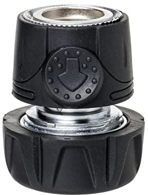 TATAY Conector Rápido Metal Soft Fácil Instalación Diseño Universal | Conector Rápido | Resistente a la Corrosión | Para Mangueras de 3/4 19mm | Conector a Racor Universal, Plateado - Negro