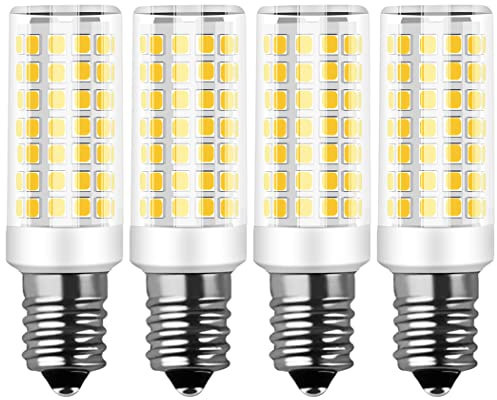 RANBOO E14 LED Lampe 9w Ersatz 75W Halogenlampen, 750LM, Kaltweiß 6000K, AC 220-240V, Birnen für Kronleuchter, Wandlampe, Kühlschrank und Dunstabzugshaube, Nicht Dimmbar, Kein Flimmern, 4er Pack