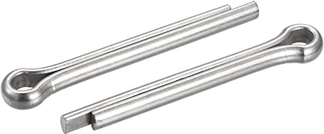 sourcing map 2 Stück Splintstift Geteilter Splint Befestigung Edelstahl Clip Zubehör Sicherungssplinte für Automobil Mechanik 8mm x 60mm