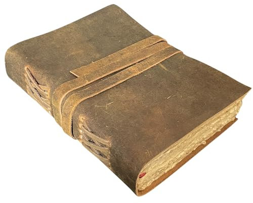 Urban Leather Rustikales Mittelalterliches Tagebuch mit Alten Büttenkanten für Männer und Frauen zum Schreiben, Zeichnen Skizzenbuch Reisen Schreiben Notizbuch Dicke Leere, Unlinierte Seiten