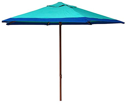 VIROYA Parasol Parasol de Plage 2,1 m Parasol de Plage extérieur Tissu Polyester 140 g Protection UV Tube en Acier 32 mm pour Plage/Jardin/terrasse, Vert Good