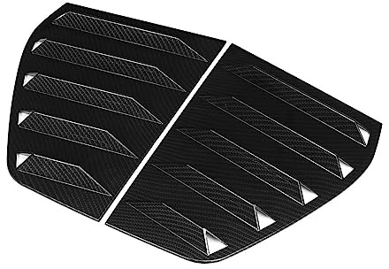 Nonuin Auto Heckspoiler Flügel Für VW Für Golf 6 MK6 MK6.5 GTI GTD R Für R-Linie 2009-2013 2 Teile/Satz Hinten Fenster Viertel Shutter Abdeckung Trim (Color : Carbon Look)