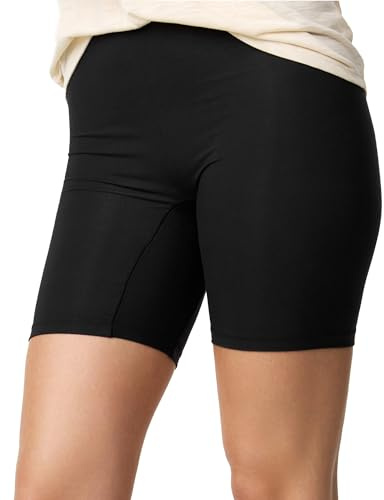 Nur Die Reibungslos Shorts Radlerhose Radler Kurze Leggings Unterziehhose Hose unter Kleid Rock Unterhose mit Bein Damen, Schwarz, XXL