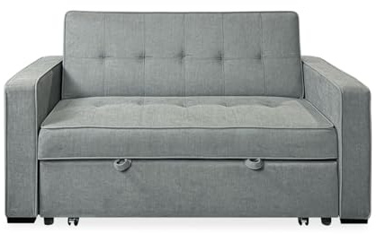 amuéblate online 2-sits bäddsoffa modell lite, modern design, praktisk, bekväm och funktionell, med armstöd, trä, cement, 167 cm (L) x 90 cm (H)