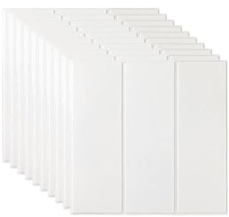 40PCS 3D Wall Panels White Ceiling Tiles Self Adhesive Waterproof Wood Panels for Walls Wall Sticker Soft Foam Panels 35 * 35cm Original Wood Grain Wood Panelling (40PCS)