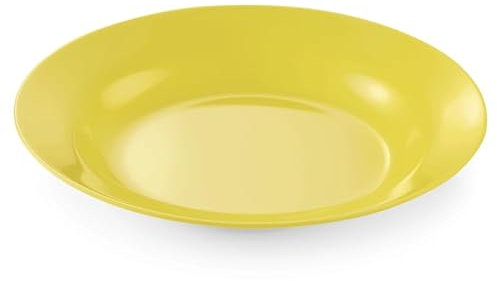Playflip 20 platos hondos de 20 cm de diámetro, melamina, color amarillo