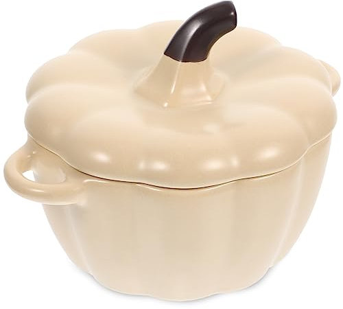 FUNOMOCYA Ciotola Per Zuppa Di Zucca Ciotola Per Stufato Da Cucina Contenitore Per Zuppa Insalatiera in Ceramica Adatto Per Cucina E Campeggio