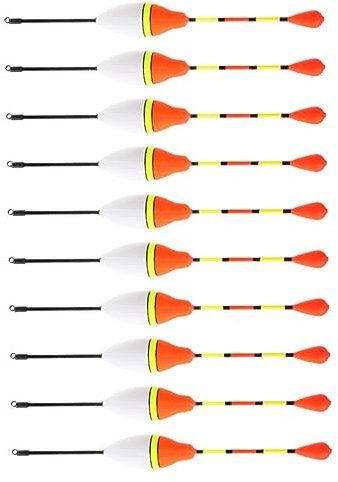 HANABASS 10pcs Bold Float Fishing Accessories Sea Fishing Float Buoy for Fish Bait Shape Bobber Tackle Tool