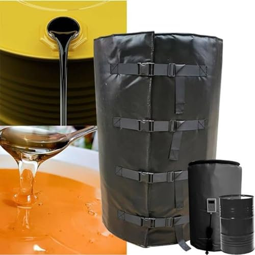 Manta térmica para bidón de aceite, calentador de barril de tonelada, camisa de calefacción eléctrica para bidón de aceite de 55/275 galones, controlador de temperatura de 0 a 150 ℃, con
