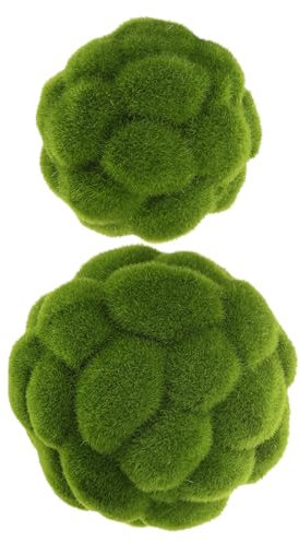 GOOHOCHY Simulierter Moosball 10cm 12cm Aus Langlebigem Material Realistische Deko Für Fenster Und Garten Ornamente Zum Aufhängen Und Platzieren