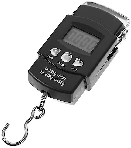 Amosfun 50kg Digitale Fischwaage Handwaage Mit Maßband Federwaage Für Gepäck Haushaltsbedarf Und Angeln Hochpräzise Gewichtswaage