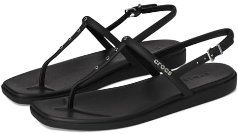 Crocs Women Flip,Miami Studded Thong Flip,Black,6 UK Women
