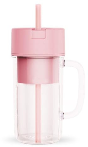 16 Blades Ice Crusher Juicer 400Ml Small Portable Juicing Cup Home Electric Blender Milkshake and Smoothie Blender,Pink