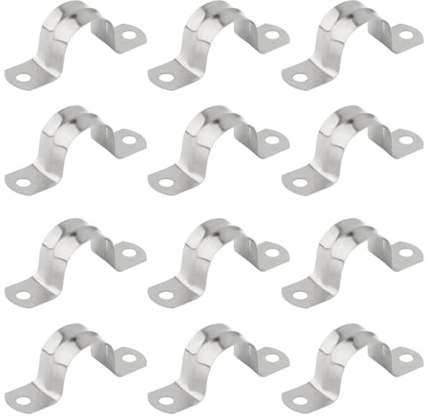 GIVIHGETI 30 Stück U-Rohrschellen Befestigungsschelle 16mm Edelstahl 304 U-Typ Rohrklemme Sattelklemme für Befestigung der Gasrohre Wasserrohre und Kabeln (M16)