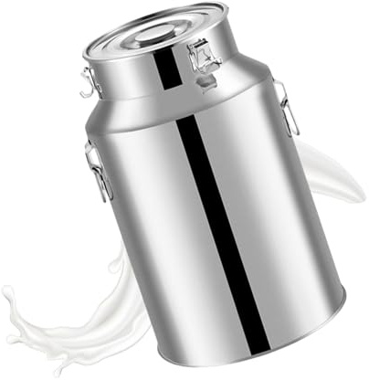 Bidone Del Latte In Acciaio Inossidabile Brocca Per La Conservazione Del Latte Secchio Del Latte Secchio Del Vino Con Coperchio Ermetico E Maniglia Per Cucina Ristorante Festa,11L