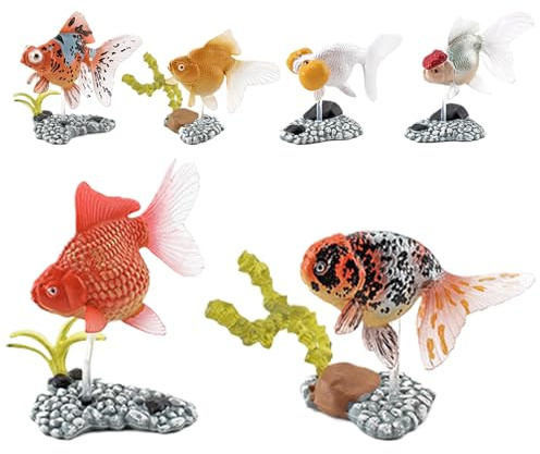 Jubilofex Aquarium Deko Figuren, 6-teiliges Set Künstliche Aquarium Deko Figuren, Realistische Unterwasser-Deko für Restaurants, Büros & Wohnräume, Szenen-Accessoires