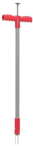 Désherbant pour meubles en acier revêtu de poudre Rouge et gris 93,5 cm