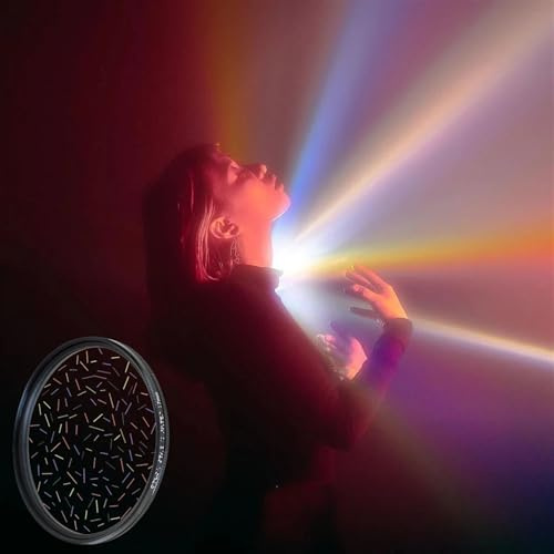 LIUDONGX 55/58/62/67/72/77/82 mm Kamerafilter Kaleidoskop Spezialeffekte Fotografie Zubehör DSLR-Objektivprisma(W 55 a,Spread Color Flare)