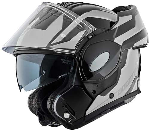 Bogotto FS-X600 Vyda Klapphelm, schwarz/grau, 2XL