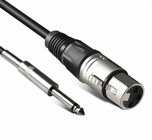 Bolwins L35C 5m Mikrofonkabel XLR Buchse auf 6,3mm Klinke Stecker Audio Adapter Kabel für Mikrofon Mischpult Verstärker Studio Aufnahme Bühne langlebig OFC Kupfer