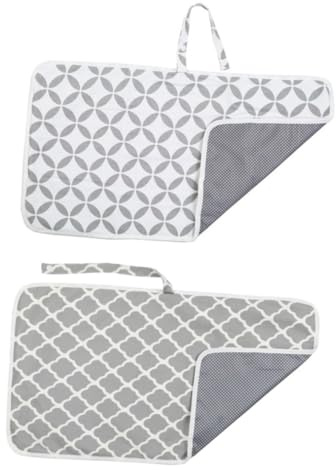 POPETPOP 2 Pezzi Tappetini Fasciatoio Impermeabili Pieghevoli per Ragazzo Materassino Cambio Pannolino Leggero e Lavabile per Viaggi e Uso Quotidiano Unisex