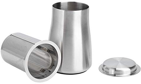 Pssopp 304 Stainless Steel Coffee Powder Sifter, Brushed Inner Wall, with Precise Mesh for Uniform Extraction, Food Grade Filter Container Coffee Making Accessory (Silver)