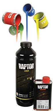 UPOL RAPTOR Pick Up Transportflächen Fahrzeug Beschichtung 948ml + 100ml VW LR902 R902 Grauweiß Pigment zum einfärben