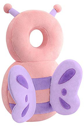 BOI Baby Kopfschutz, verstellbare Säuglings-Sicherheitspolster für Lauflerner, Schutzkopf, geeignet für Alter 4-24 Monate, Schmetterling