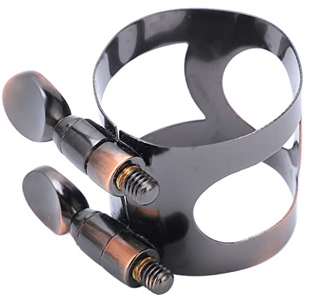 Agatige B Abrazadera de Clarinete Plana, Clip de Boquilla de Repuesto Clip de fijación de lengüeta de Clarinete de Metal Accesorios para Instrumentos Musicales(#2)