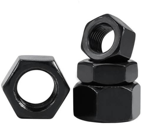 KEYNCO Feingewinde-Sechskantmutter M8x1 M10x1 M12x1,25 M12x1,5 M14x1,5 M16x1,5 M18x1,5 M20x1,5 Schwarze Kohlenstoffstahlmuttern-M12 x1,0 (2 Stück)