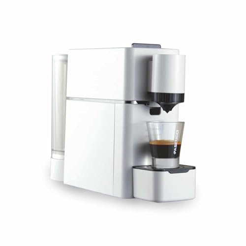 PASCUCCI Caffè Macchina Nipple SV826 – Solo per Capsule Nipple (Sistema Proprietario Espresso Intenso, Design Compatto, Spegnimento Automatico – Colore Bianco