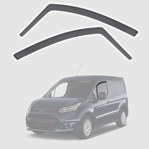 Modifycar - Set mit 2 Windabweisern für Autofenster, kompatibel mit Ford Transit - Tourneo Connect | ab 2014+ | 2 Stück | Farbe dunkel rauchfarben