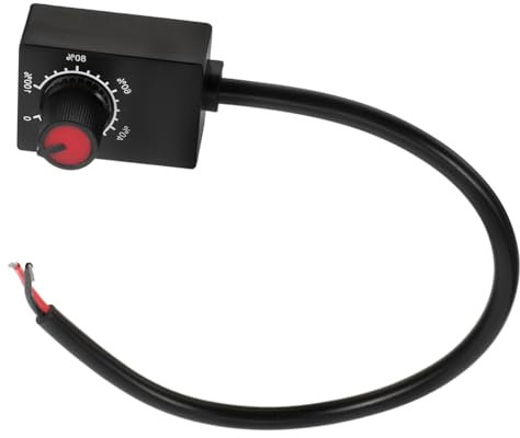 Uonlytech Mini Knob for Led Grow Lights Pwm Dc Motor Speed Controller Brushed Chrome Switch Easy to Use Design